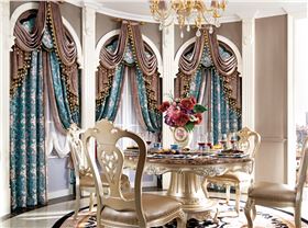 餐廳軟裝之傳統(tǒng)歐式風(fēng)格窗簾 餐廳軟裝之傳統(tǒng)歐式風(fēng)格窗簾
